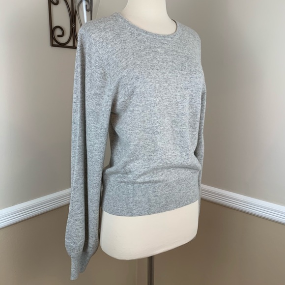 Elizabeth and James Wool Cashmere Blend Bretta Sweater Pullover Gray L Large - Picture 2 of 9